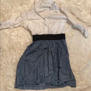 Color block collared dress